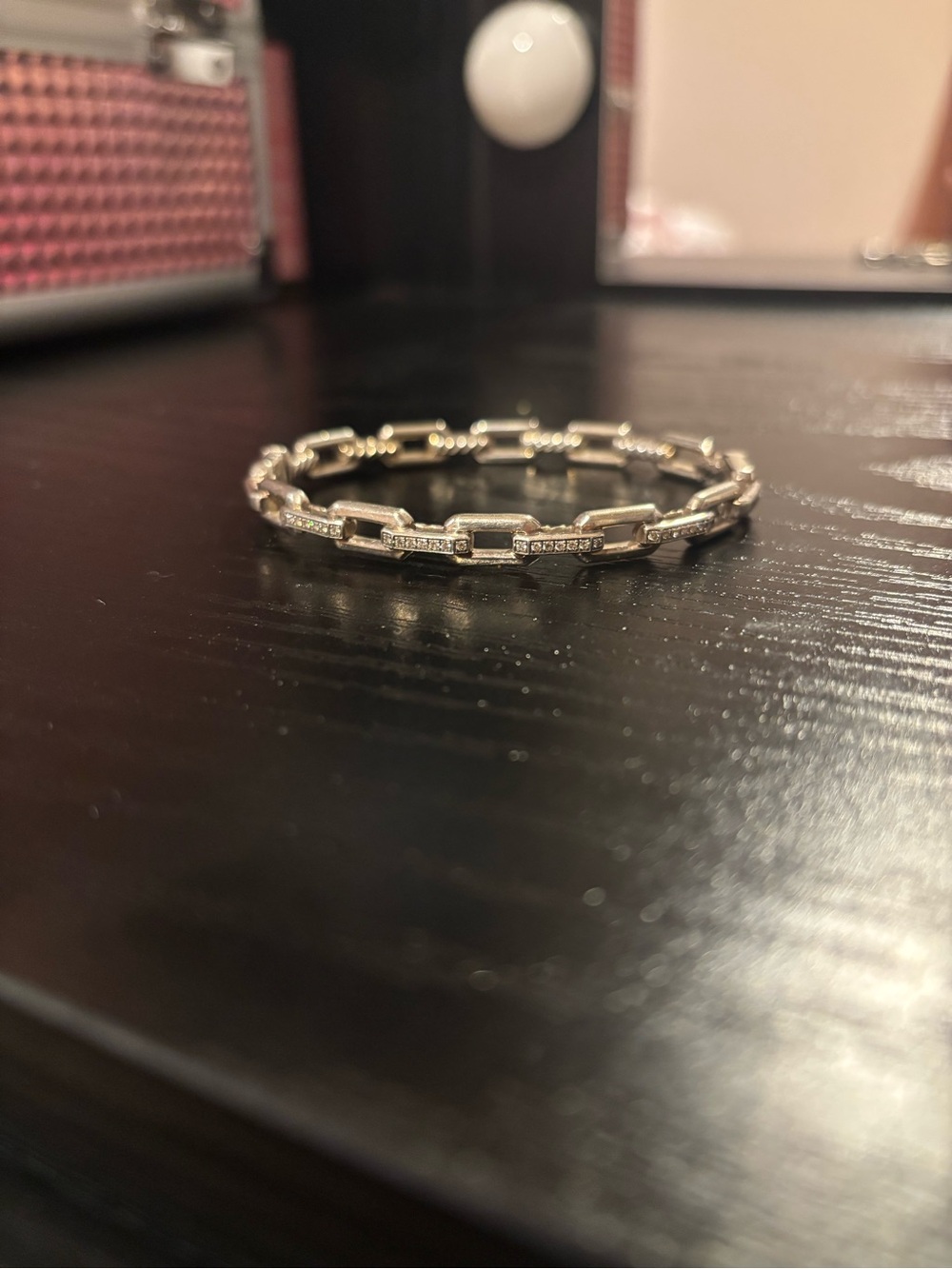 David Yurman stax Link Bracelet with Pavé diamonds